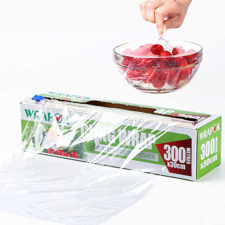 Food Wrapping Film, Cutter Box 12"x2000 feet 1 Roll/case ECO BOX