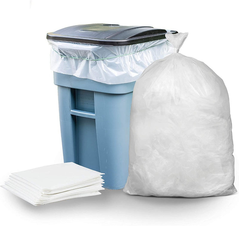 Plastic Clear Garbage Bags X-Fort 35"x50" 100/Case ECO BOX